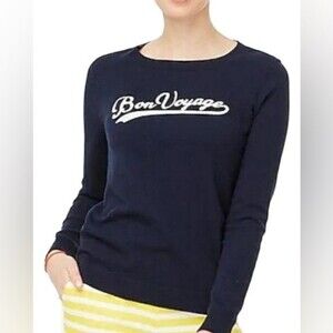 J Crew Bon Voyage Blue Teddie Sweater Size S